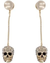 McQueen - "Skull" Dangle Earrings - Lyst