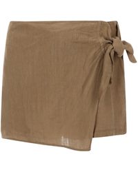 120% Lino - Shorts Con Fiocco - Lyst