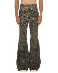Rick Owens - Distressed Flared Denim Pants With Five-Pocket Design - Lyst