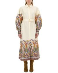 Etro - Regular Fit Chemisier Dress - Lyst