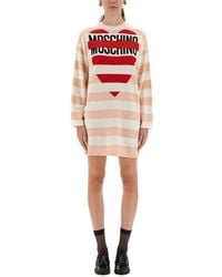 Moschino - Relaxed Fit Wool Mini Dress - Lyst