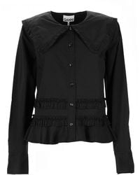 Ganni - Regular Solid Shirt - Lyst