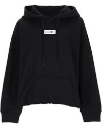 MM6 by Maison Margiela - Felpa Con Patch Logo - Lyst