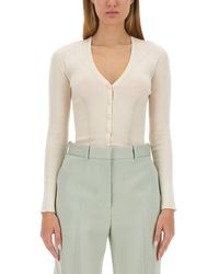 Lanvin - Wool Blend Cardigan S - Lyst