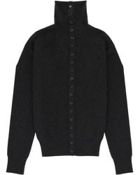 Lemaire - High Collar Cardigan - Lyst