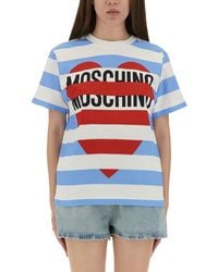 Moschino - Regular Fit Cotton T-Shirt - Lyst
