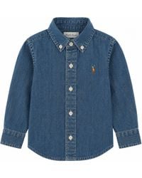 Polo Ralph Lauren - Camicia Denim Con Logo Ricamato - Lyst