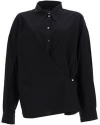Lemaire - Shirt Straight Collar Twisted Cotton - Lyst