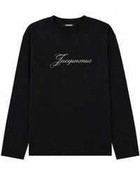 Jacquemus - T-Shirt A Maniche Lunghe Con Logo - Lyst