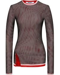 MSGM - Long-Sleeved Top - Lyst