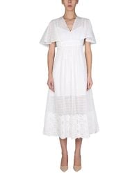 Anna Molinari - Embroidered Dress - Lyst