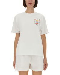 CASABLANCA - Casa Way Mountain Printed T-Shirt - Lyst