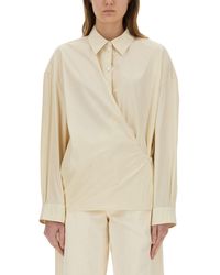 Lemaire - Camicia "Straight Collar Twisted" - Lyst
