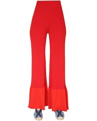 Stella McCartney - Ribbed Knit Trousers - Lyst