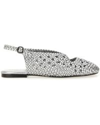 Hereu - Empuria Metallic Slingback Sandal - Lyst