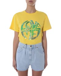 Alberta Ferretti - Graphic Crew Neck T-Shirt - Lyst