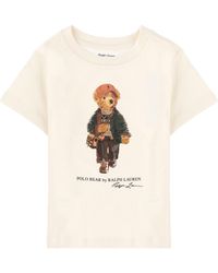 Polo Ralph Lauren - T-Shirt Con Stampa "Polo Bear" - Lyst