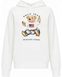 Polo Ralph Lauren - Felpa "Polo Bear" Con Logo - Lyst