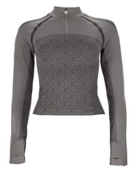 CASABLANCA - Top Monogram A Manica Lunga - Lyst