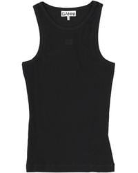 Ganni - Tops With Logo - Lyst