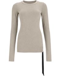 Rick Owens - T-Shirt "Basic" A Manica Lunga - Lyst