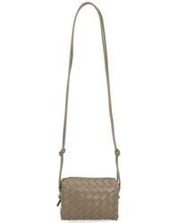 Bottega Veneta - Loop Mini Intrecciato Leather Shoulder Bag - Lyst