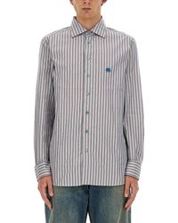 Etro - Camicia Con Logo Pegaso - Lyst