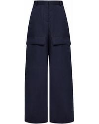 Stella McCartney - Cotton Wide-Leg Cargo Pants - Lyst