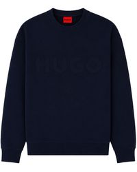 HUGO - Felpa "Dinex" Con Logo - Lyst