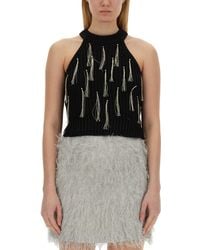 Alysi - Top With Fringe - Lyst