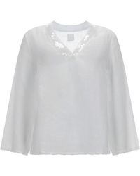120% Lino - Camicia Con Scollo A V - Lyst