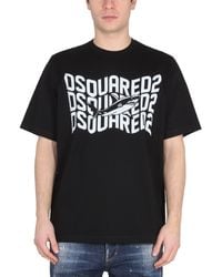 DSquared² - Shark Motif Logo Print T-Shirt - Lyst