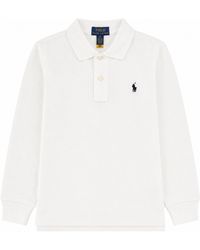 Polo Ralph Lauren - Polo A Manica Lunga Con Logo Ricamato - Lyst