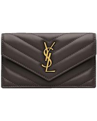 Saint Laurent - Card Holder "Cassandras" - Lyst
