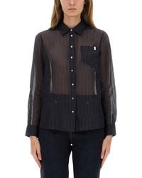 Tory Burch - Striped Cotton Shirt - Lyst