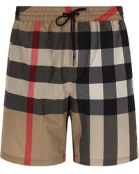 Burberry - Check Swim Shorts - Lyst