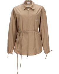 Moncler - Giacca Con Zip E Cintura - Lyst