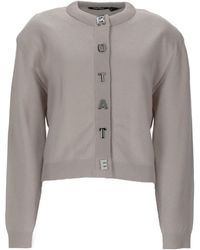 ROTATE BIRGER CHRISTENSEN - Cardigan Con Logo - Lyst