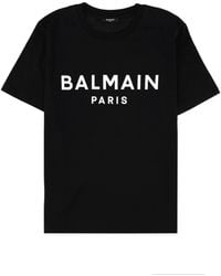 Balmain - Cotton Logo Graphic T-Shirt - Lyst