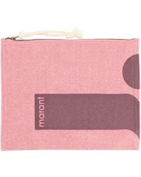 Isabel Marant - "Netia" Clutch Bag With Logo - Lyst