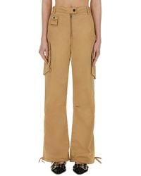Ganni - Cotton Twill Cargo Pants - Lyst
