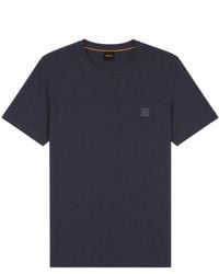 BOSS - T-Shirt "Tales" Con Patch Logo - Lyst