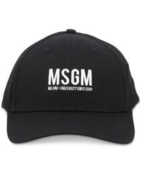 MSGM - Cappello Da Baseball Con Logo - Lyst