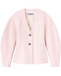 Ganni - Wool Blazer - Lyst