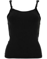 DIESEL - Tank Top Con Spalline Arrotolate - Lyst