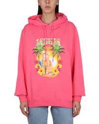 MSGM - Vibrant Sweatshirt With Drawstring Hood And Playful Graphic - Lyst