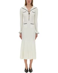 Self-Portrait - Viscose Knit Midi Dress - Lyst