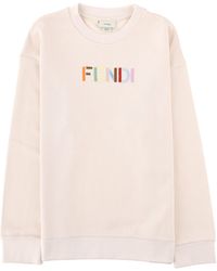 Fendi - Felpa Girocollo Con Logo - Lyst
