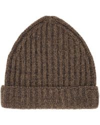 Maison Margiela - Wool And Cotton Blend Beanie Virgin Hat - Lyst