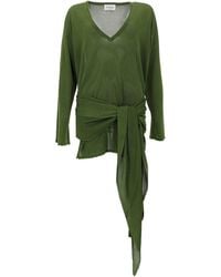 The Attico - Mini Abito Drappeggiato - Lyst
